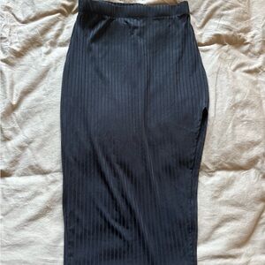 Elegant Black Pinstripe Skirt